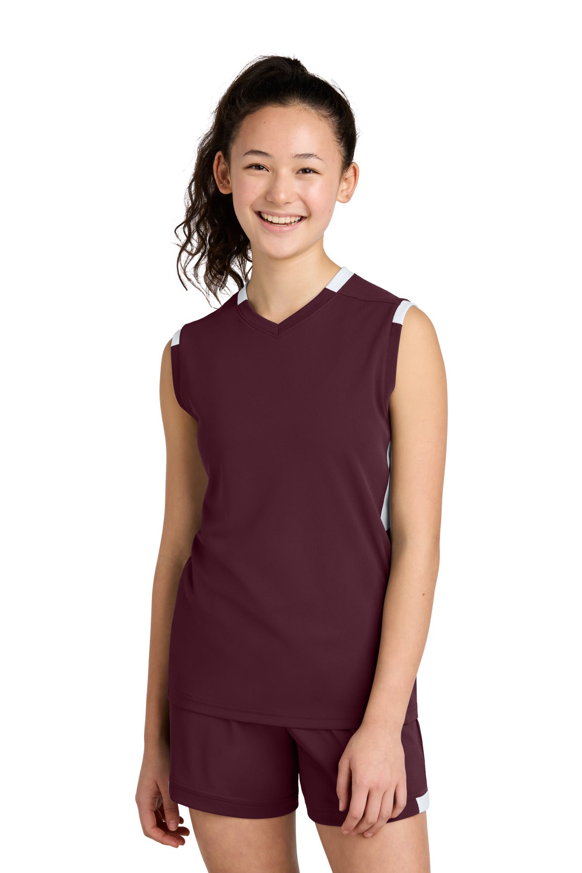 sport-tek ®  youth club sleeveless v-neck yst441