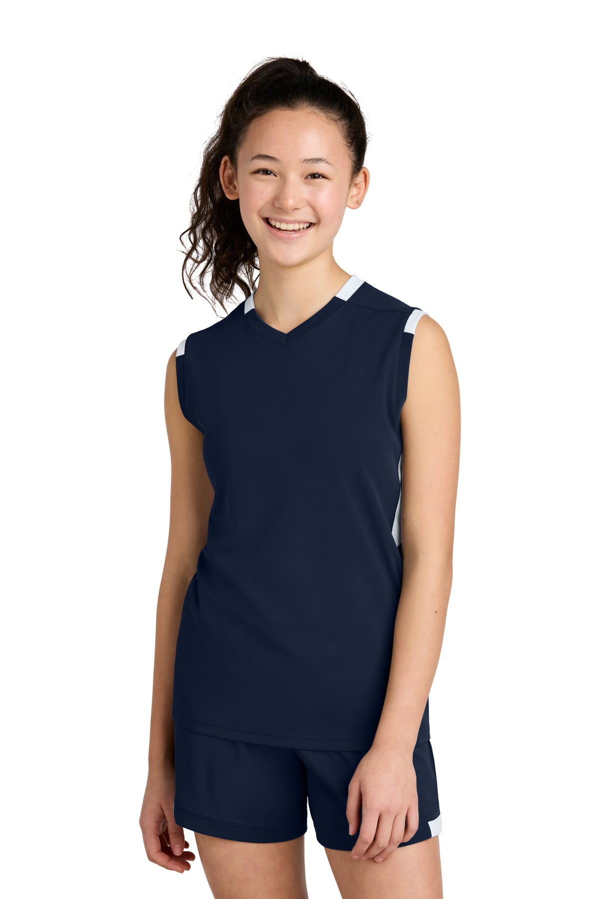 sport-tek ®  youth club sleeveless v-neck yst441